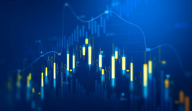 Finance chart,stock market business and exchange financial growth graph. Stock market investment trading graph growth.	
