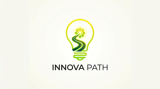Innova Path lightbulb logo with winding road