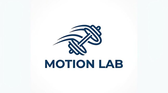 Motion Lab fitness logo with barbell and swoosh.