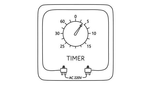 Analog timer gauge on white background.