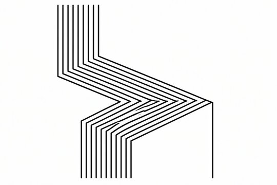 Abstract dotted isometric cube shape made of black digital dots