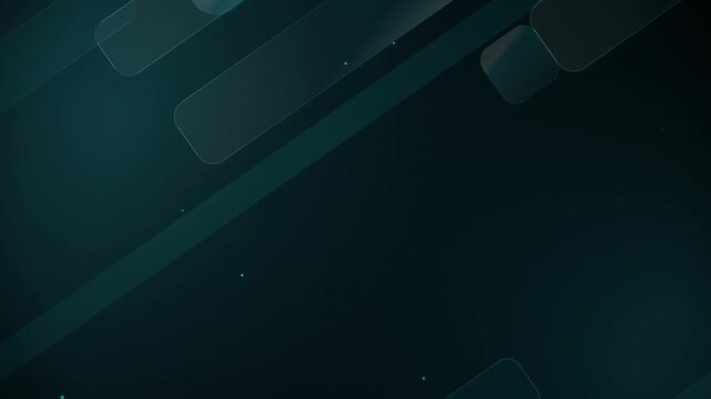 Dark Teal Glassmorphic Rounded Shapes Seamless Loop Backdrop