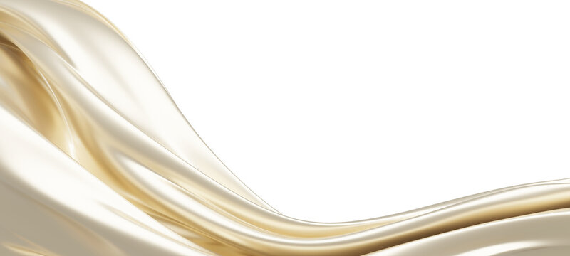 Luxury pearl fabric isolated on transparent background with copy space 3D render