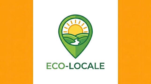 Eco-Locale logo featuring farm landscape and map pin.