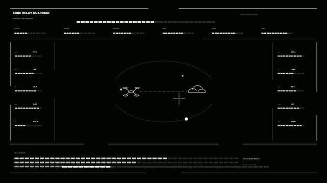 Drone Cloud Connection HUD Seamless Loop