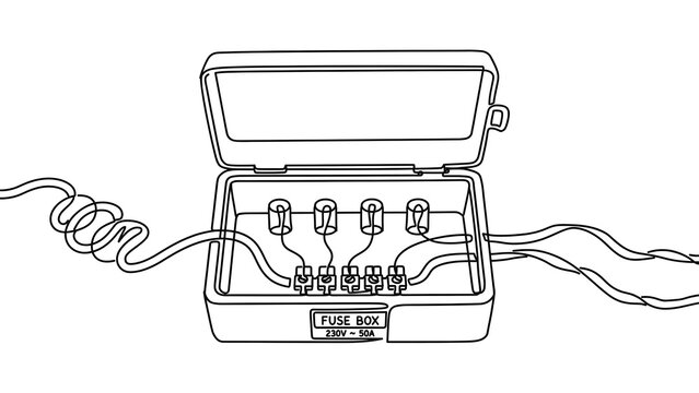 Electrical circuit diagram on white background.
