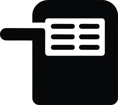 Card reader or ticket slot terminal icon