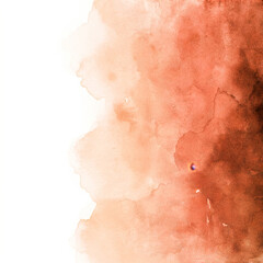 Warm terracotta watercolor gradient deepening from a soft white edge into rich rust toned background surface © MaximArt