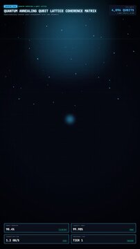Quantum Annealing Qubit Lattice Coherence Matrix Animation
