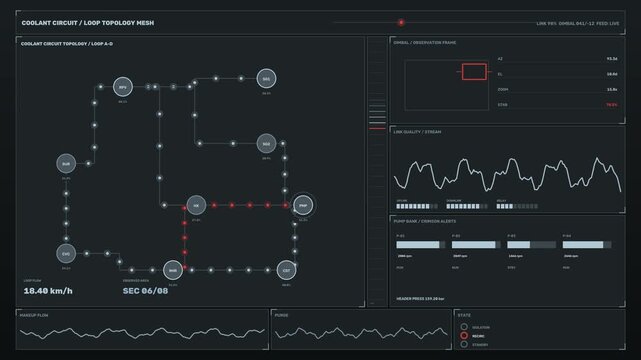 Industrial Coolant Monitoring HUD Seamless Loop