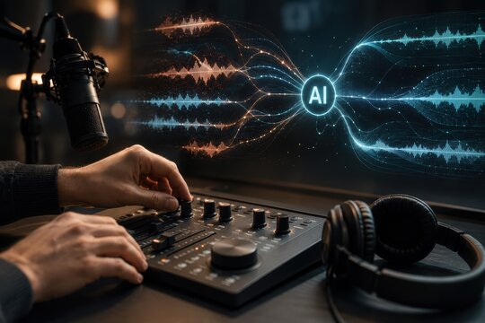 AI Audio Post Production With Podcast Control Surface