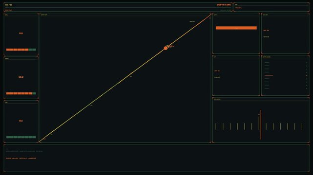 Marine Depth Sounder HUD Seamless Loop