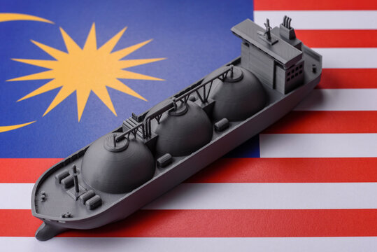 An LNG or oil tanker for maritime transport, energy resources and their movement. An LNG tanker