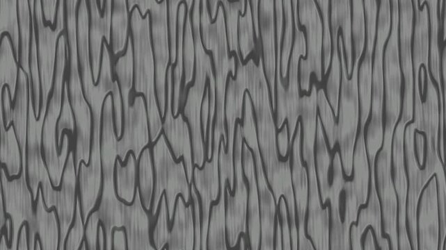 Deep Furrowed Tree Bark Ridges Widening and Closing, Seamless Loop in soft grey tones