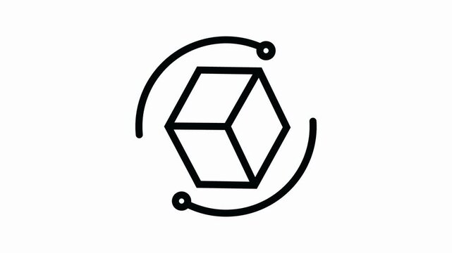 box animated icon4K Animated Icon to Improve Your Project and Explainer Video. Gift box icon animation for app, web, logo, UIUX, line icon animation.