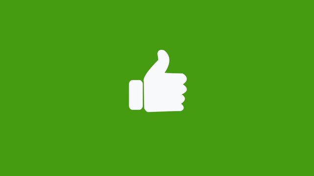  Link &times;Title:
Hand thumb up icon like icon in flat design isolated on green screen background. like button animation on green screen background. approval, rating, feedback and positive reaction