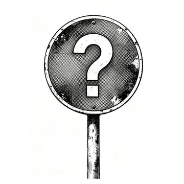 question mark on a white background