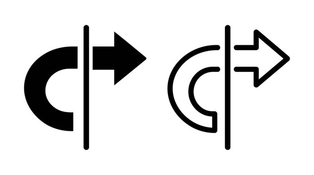Page curl turning or document arrow icon vector illustration with interface
