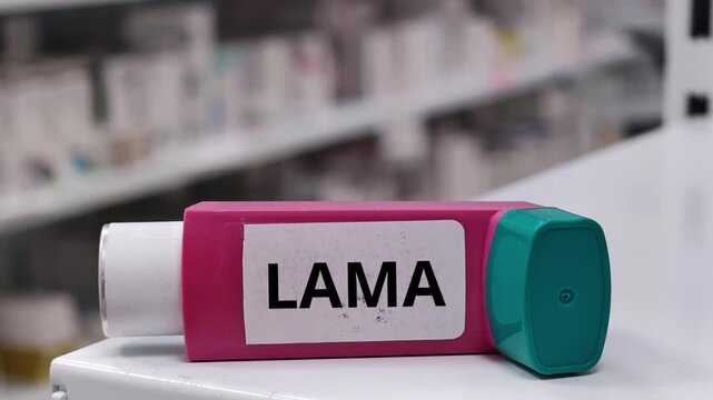 LAMA inhaled medicine or pharmaceutical class delivered by an aerosol inhaler