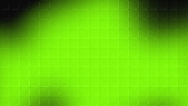 Abstract modern gradient cubic glass pattern background in grass green and black