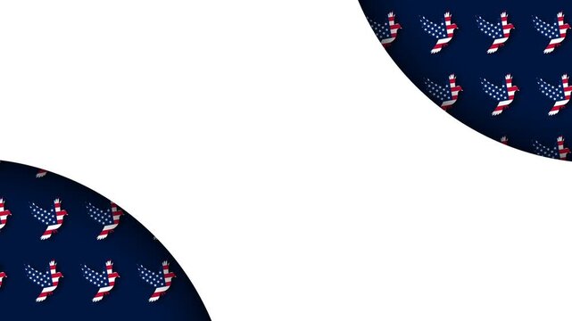Emancipation Day Patriotic Background with American Flag Dove Pattern and Copy Space.