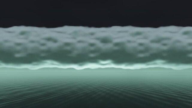 Storm Shelf Cloud Rolling over Dark Sea Water, Seamless Loop 4K