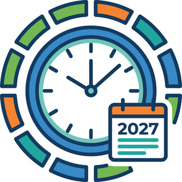 Time Planning 2027 Productivity Calendar Icon