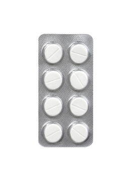 Empty blister pack with pills