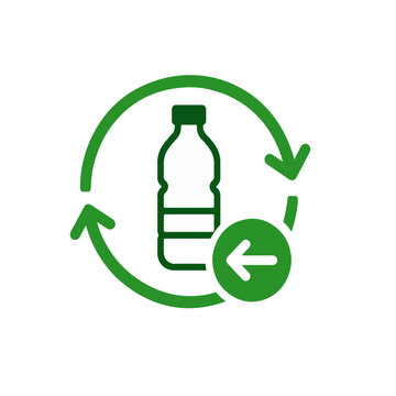 Bottle Deposit Return System Recycling and Reuse Icon