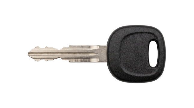 Car key transparent PNG isolated cutout for automotive security, vehicle access, locksmith and rental design