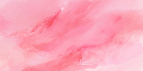 Fototapeta premium Pink Watercolor Background with Soft Brush Strokes, Delicate Paint Texture and Elegant Abstract Design.