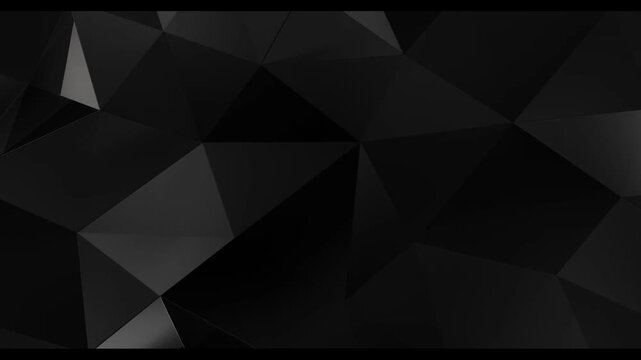 Black Abstract Geometric Polygon Background video 4k