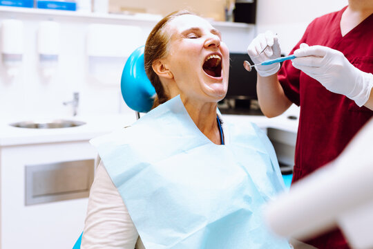 female patient at dentist appointment