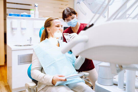 female patient at dentist appointment