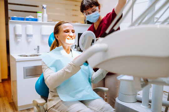 female patient at dentist appointment