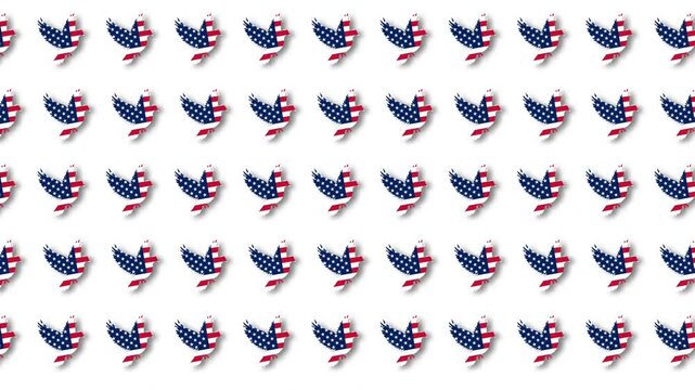 Patriotic US Flag Dove Pattern Background for Emancipation Day Celebration.