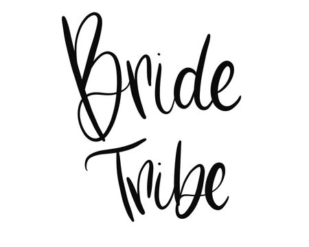 Bride Tribe Hand Lettering PNG | Bachelorette Party Calligraphy Clipart
