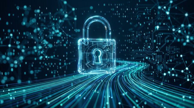 cyber security data protection network security information security digital security cyber defense cyber threat cyber attack security padlock secure data encryption technology