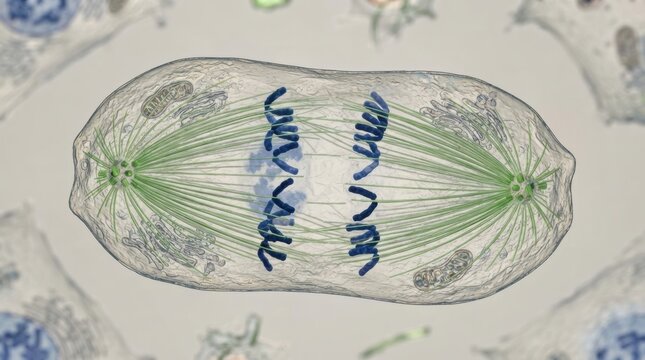 Sister chromatids pulled apart cell