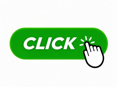 Green click button with finger pointing at it