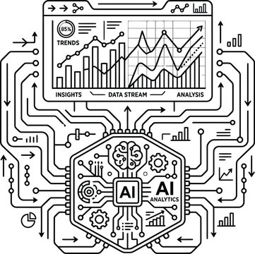 Artificial Intelligence Analytics Processor and Data Visualization Circuitry.