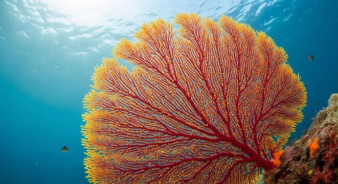 Underwater fan coral
