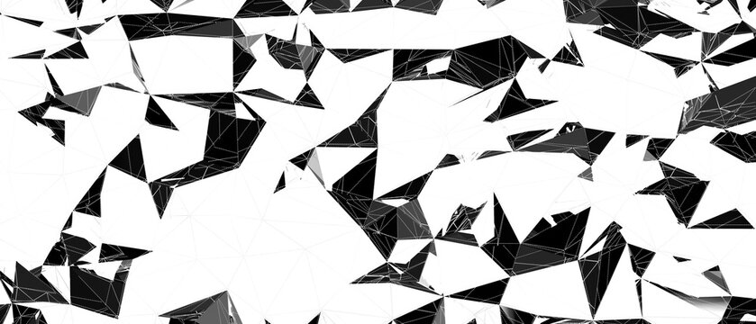 Dynamic geometric abstract background with triangles and lines