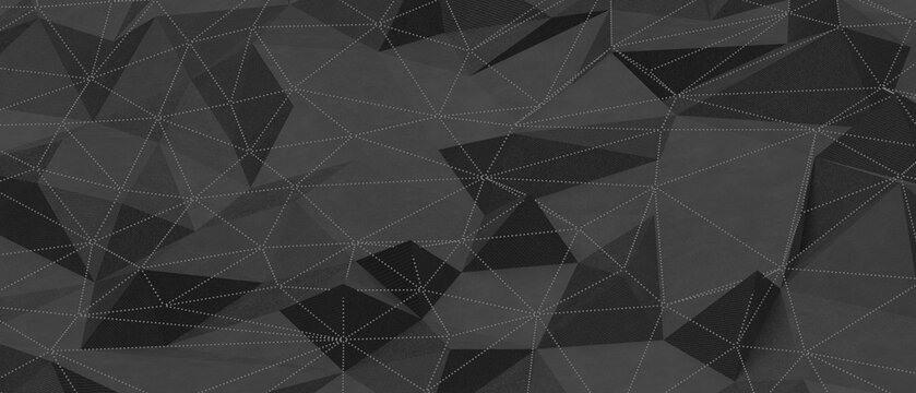 Monochromatic polygonal abstract background with dotted lines connecting vertices