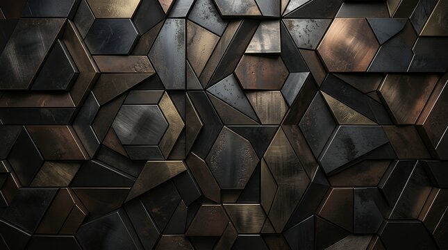 Abstract Dark and Luxury Metallic Geometric Patterns Backdrop  Abstract geometry metallic luxury design pattern texture backdrop lines forms minimal elegant modern premium style