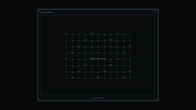 Defense Intelligence Assessment Grid HUD Seamless Loop