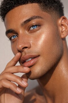 Radiant skin with striking eyes.