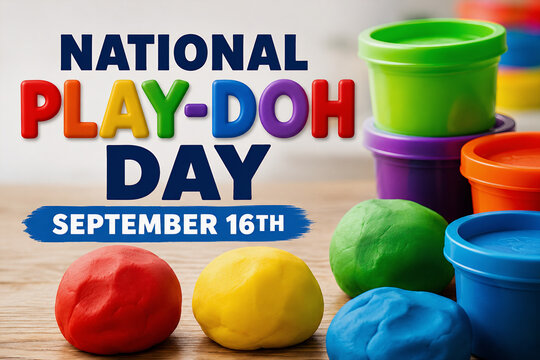 National Play Doh Day September 16th Colorful Modeling Clay