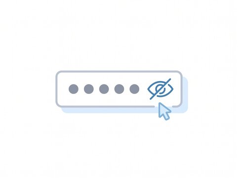 Password input field with hidden characters and eye icon for secure login interface