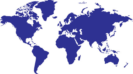Naklejka premium world map on white background